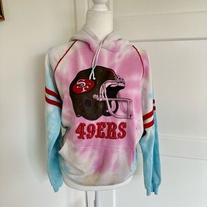 NWOT LF OOAK Tie Dye 49ers Hoodie so M